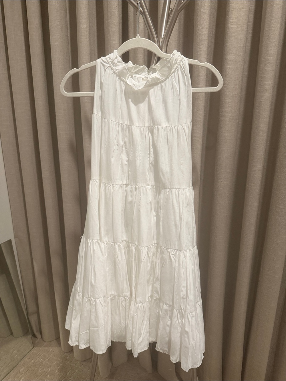 Pinch White Tiered Halter Maxi Dress